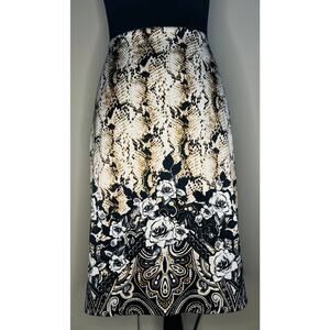 White House Black Market Snake Print Pencil Skirt sz 4